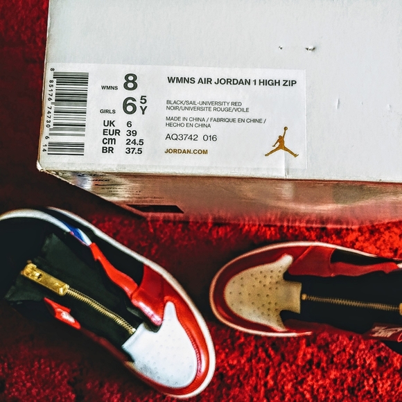 Women's Nike Air Jordan 1 Custom Sneakers Size 8 - Picture 11 of 12